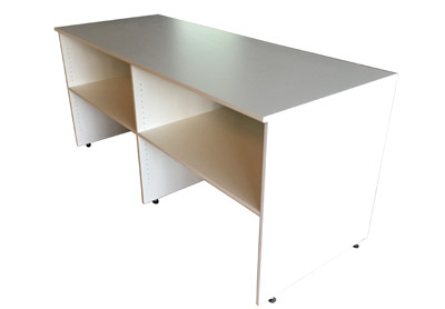 Messetheke Cateringtheke Klappbar KBS wei� mit Stellf��en