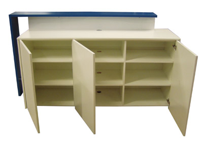 Messetheke Hirschberg II Blau oder Weiß