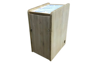 Stehpult Rednerpult Container Eiche massiv und schwarz