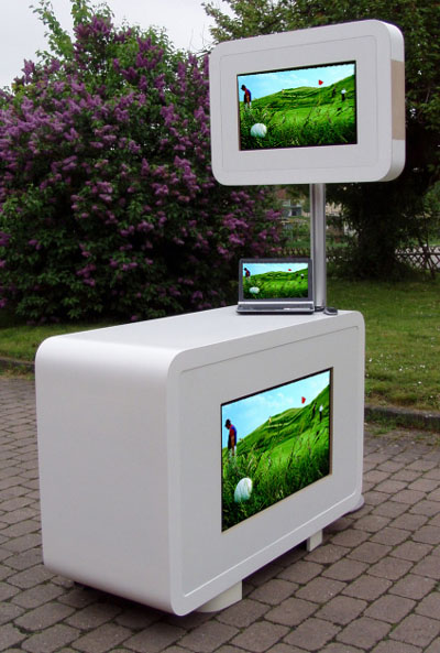 Leuchttheke TV mit Display TV